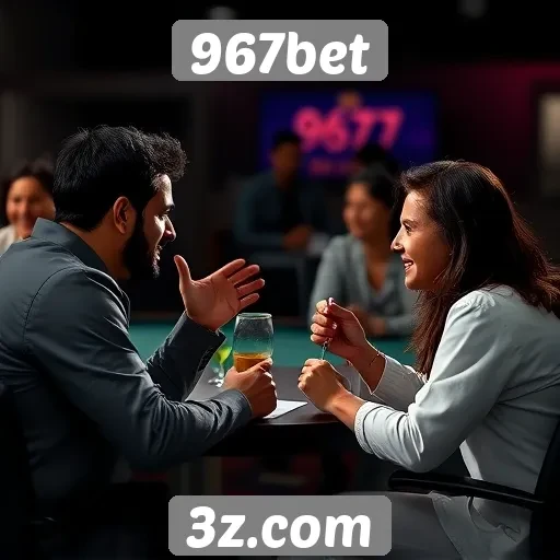 Interação dos usuários na plataforma 967bet